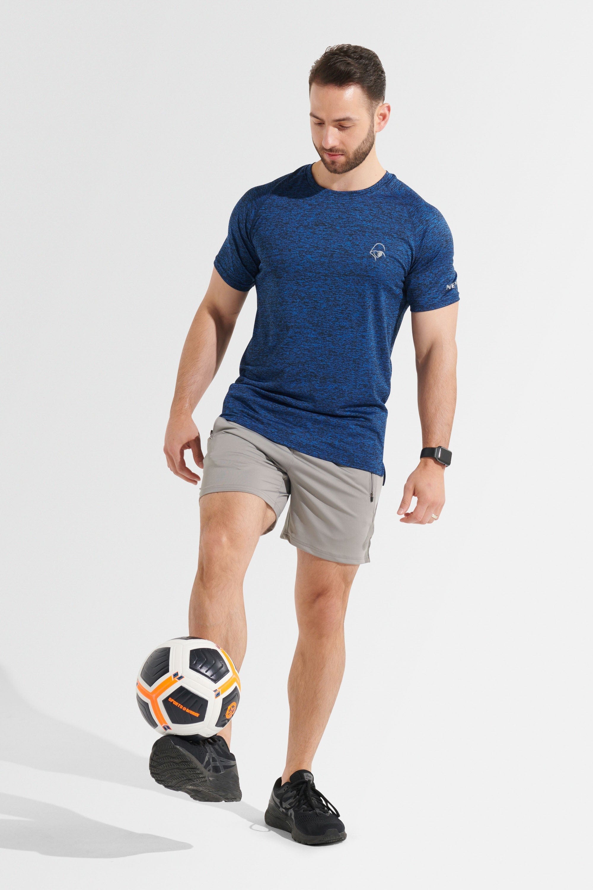 All Day Every Day Tee Marl Blue - Soft & Comfortable Cotton T-Shirt for Casual Wear, Workout & Everyday Outfits