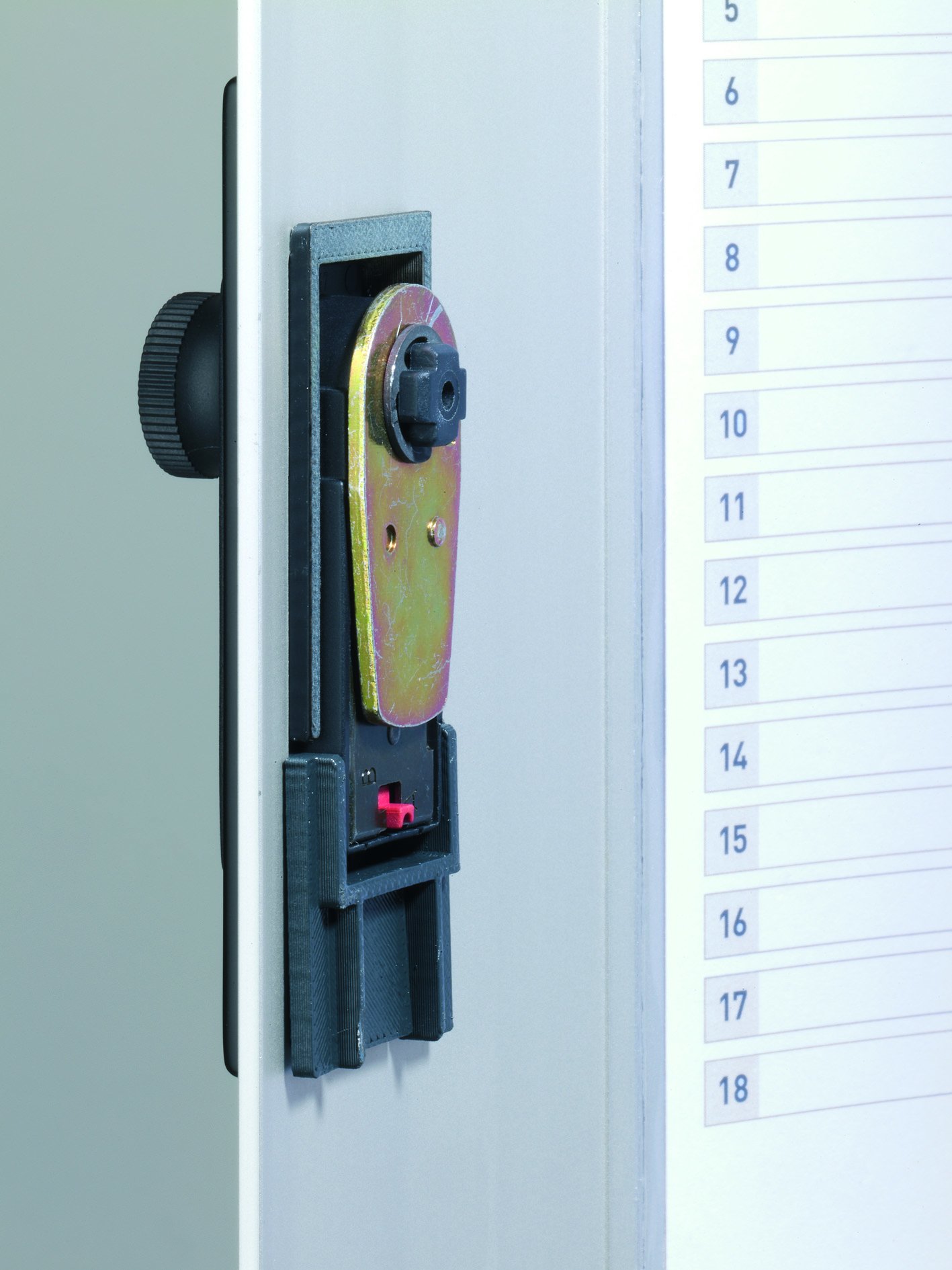54-Key Wall Mount Key Cabinet with Combination Lock - Brushed Aluminum (11 x 11.75 x 4.625 Inches) - Secure Key Storage for Home, Office & Commercial Use