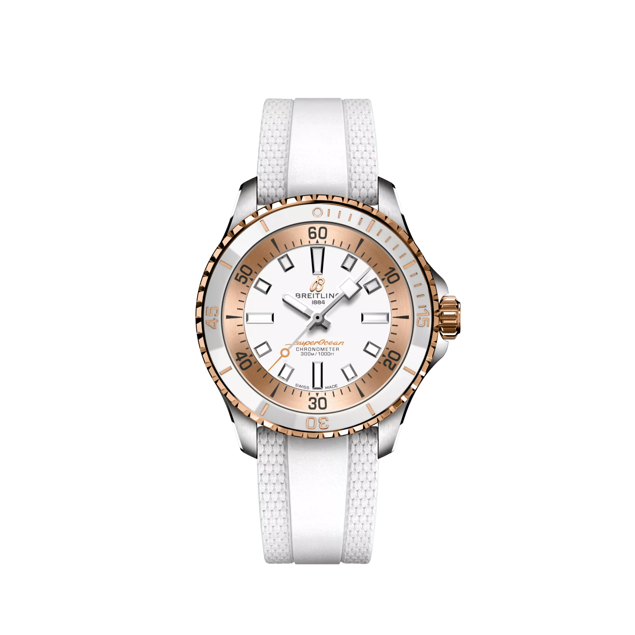 Breitling Superocean Super Diver 36mm Stainless Steel & 18K Red Gold Women's Luxury Dive Watch - Perfect for Water Sports, Diving & Everyday Elegance