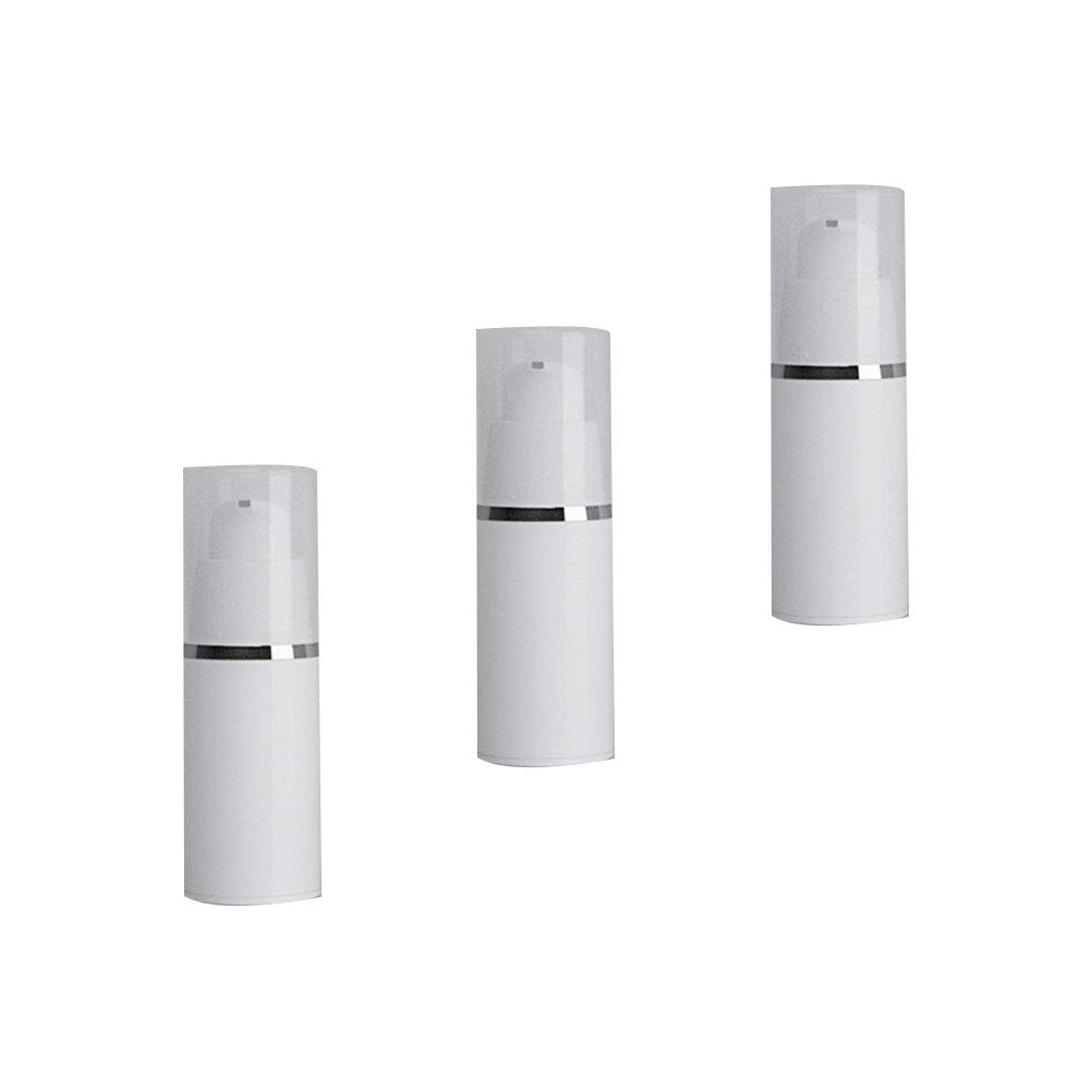 3pcs Vacuum Pump Bottle for Lotion - White Dispenser for Skincare & Travel