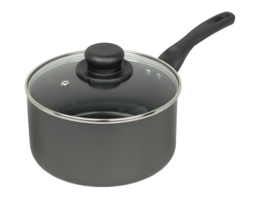 Premium 5-Piece Non-Stick Cookware Set with Glass Lids - 15cm, 18cm, 20cm Sauce Pans & Frying Pan - 43x26x18cm Black Sapphire Collection - Perfect for Baking, Frying & Everyday Cooking
