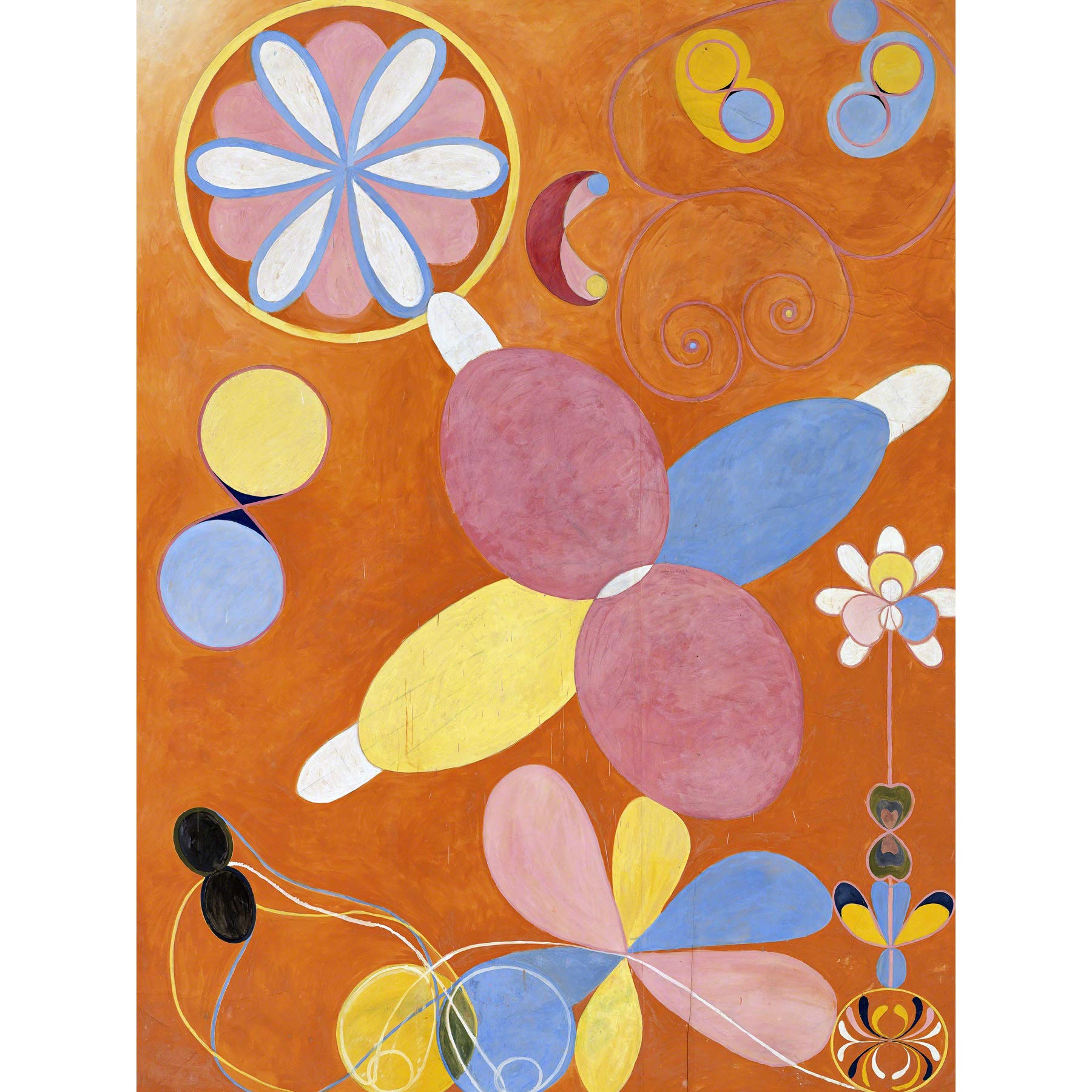Hilma Af Klint Group IV No.4 'The Ten Largest' Abstract Wall Art Poster - Premium Thick Paper 18x24 Inch - Modern Home Decor for Living Room, Bedroom & Office
