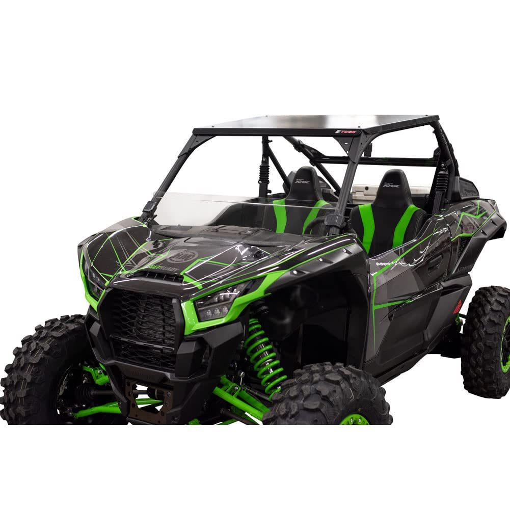 Tusk Removable Half Windshield Clear for Kawasaki Teryx KRX 1000 (2020-2024) - Durable UTV Windshield for Off-Roading & Trail Riding Protection