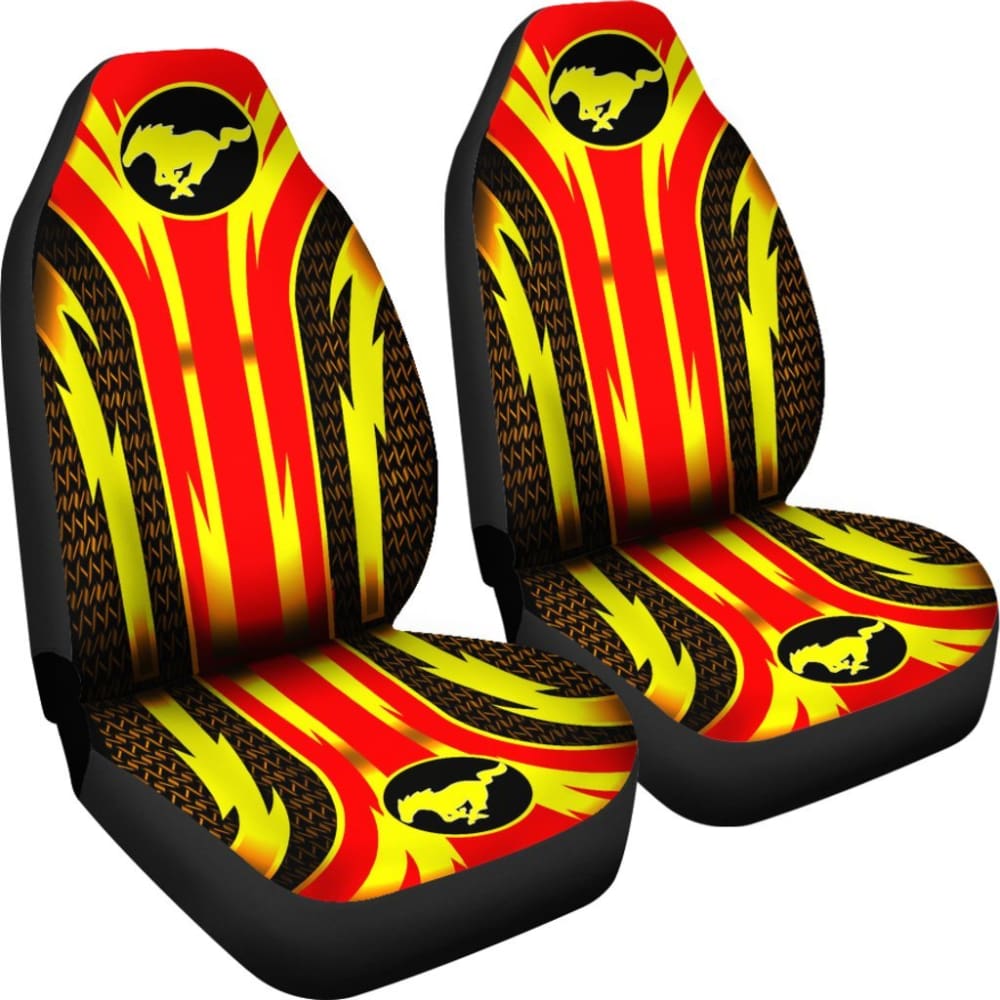 Premium 2-Piece Front Mustang Seat Covers (Fits 2005-2023 Models) - Durable Neoprene Protection for Cars & Trucks - Perfect for Daily Commute, Road Trips & Off-Road Adventures
