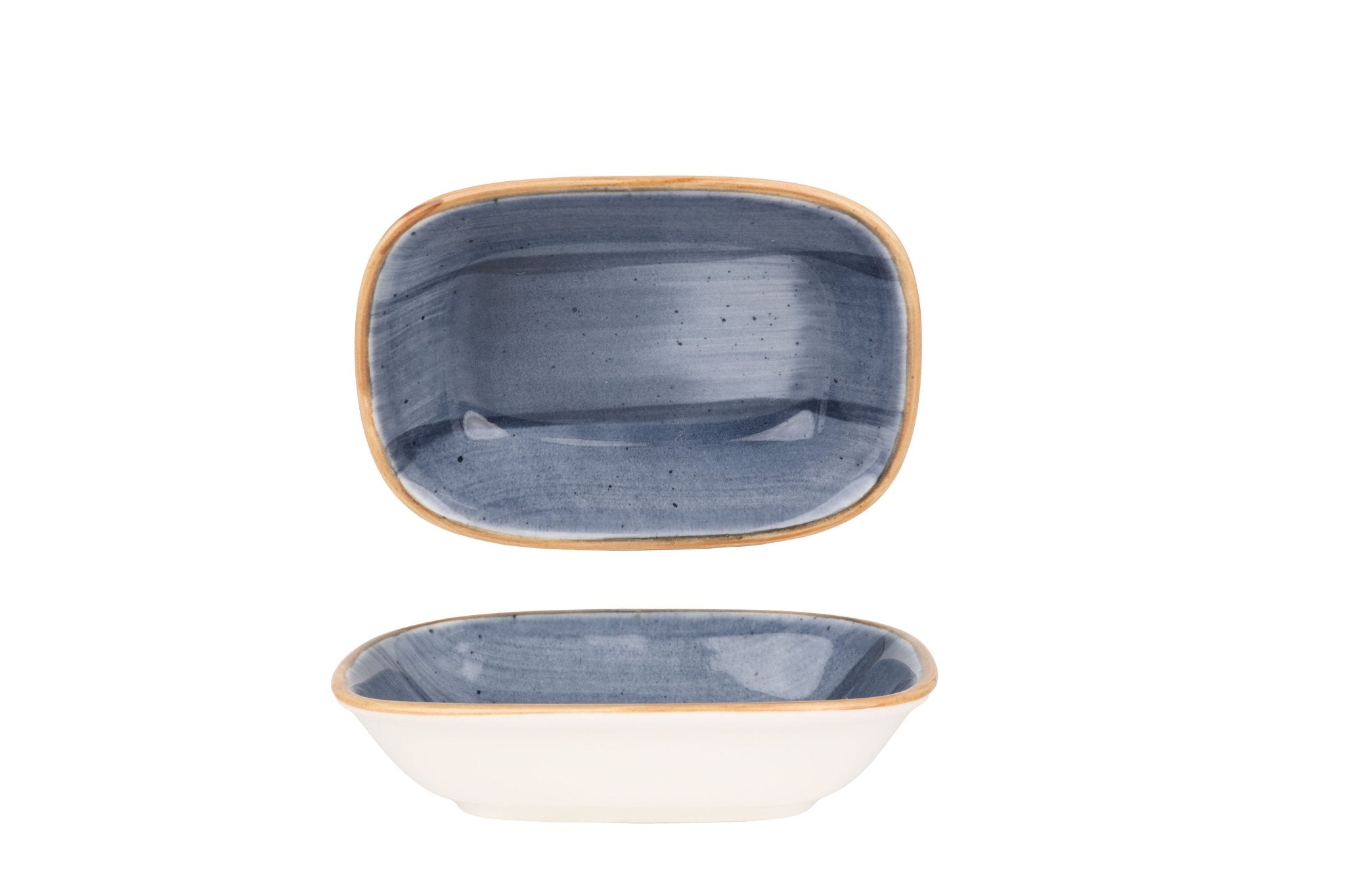 Aura Dusk Service Plate 12x8.5 cm - Elegant Porcelain Appetizer Plate for Dinner Parties, Wedding Receptions & Home Decor