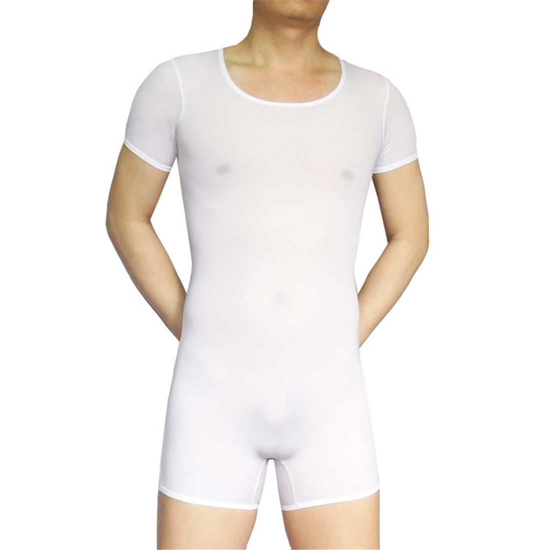 Sexy Unisex One Piece Backwards Bodysuit - Silky Smooth Ice Silk Underwear for Men & Women | Perfect for Lingerie, Sleepwear & Sensual Occasions