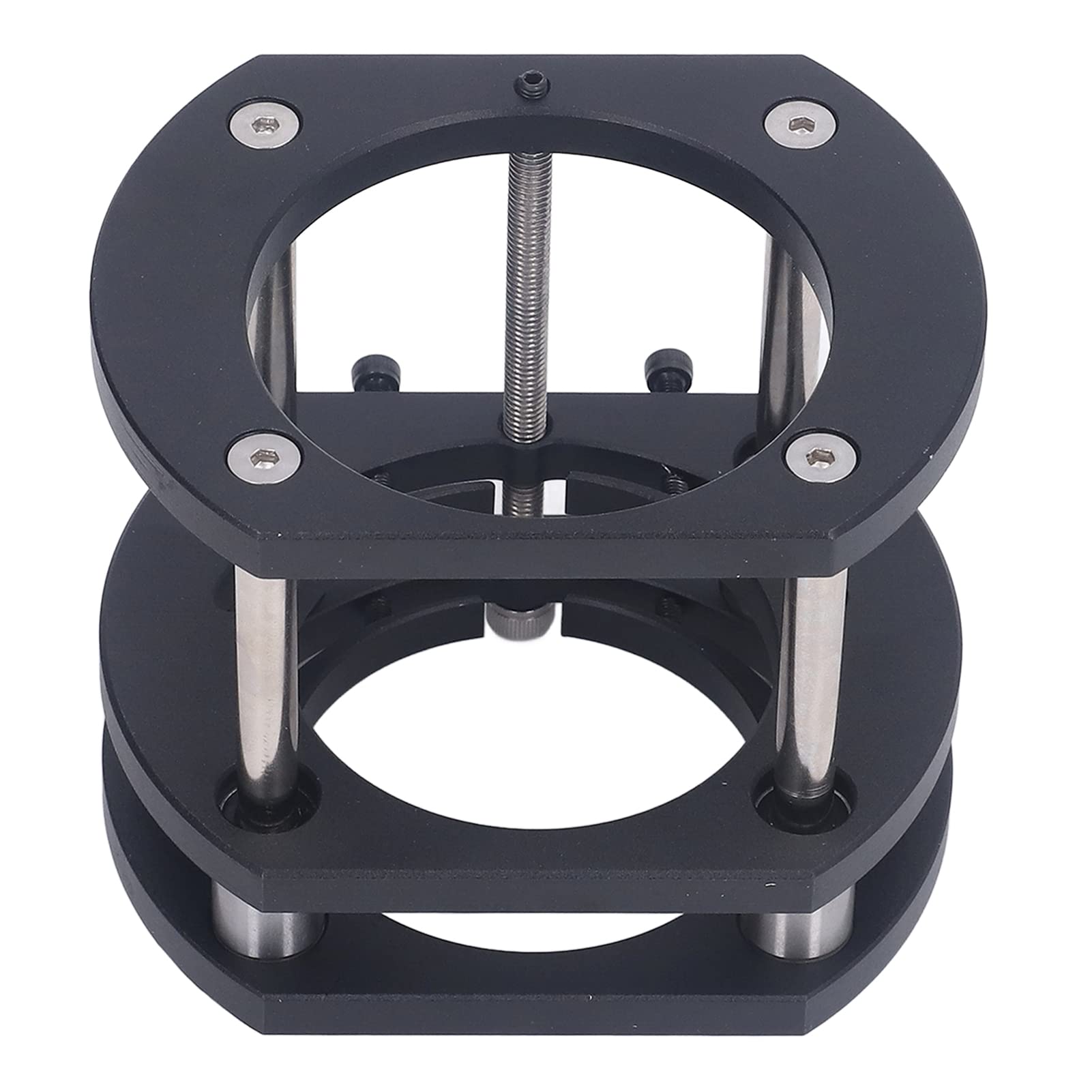 4 Jaw Router Plate for Woodworking - 64-66mm Diameter Router Table Insert Base with 51mm Opening, Precision Engraving & Trimming Tool for DIY Projects | Perfect for Cabinet Making, Edge Trimming & Wood Carving