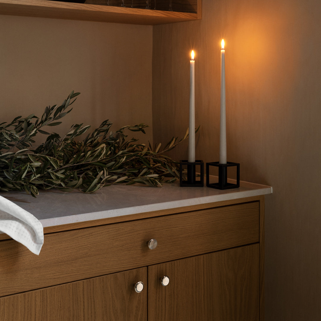 Kubus 1 Modern Minimalist Candle Holder - Elegant Home Decor for Table Centerpiece, Wedding, Romantic Dinner & Relaxing Ambiance
