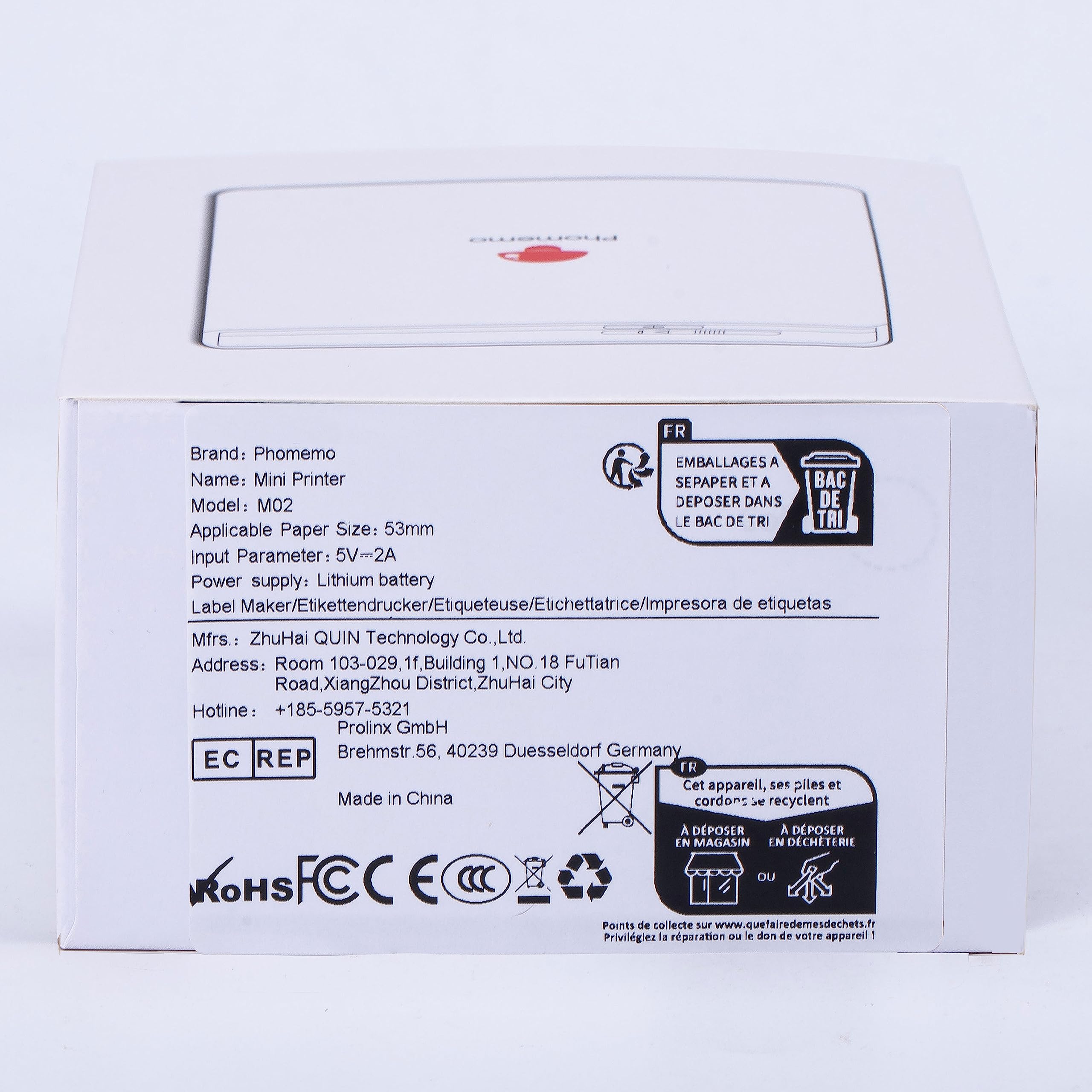Phomemo M02 Mini Thermal Sticker Printer - Wireless Bluetooth Instant Photo Printer for Smartphones & Tablets | Portable Picture Maker for DIY Crafts, Scrapbooking & Small Business Labeling (Pink)