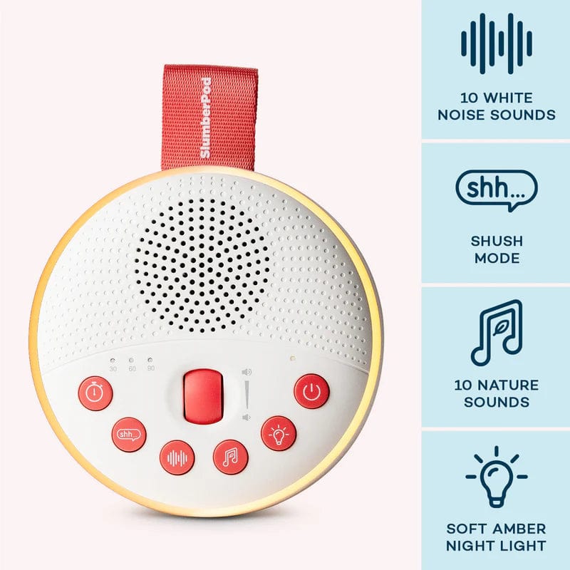 SlumberPod SlumberCalm Portable Sound Machine for Baby & Kids - White Noise Generator for Nursery, Travel & Sleep Training - Soothing Sleep Aid for Infants & Toddlers
