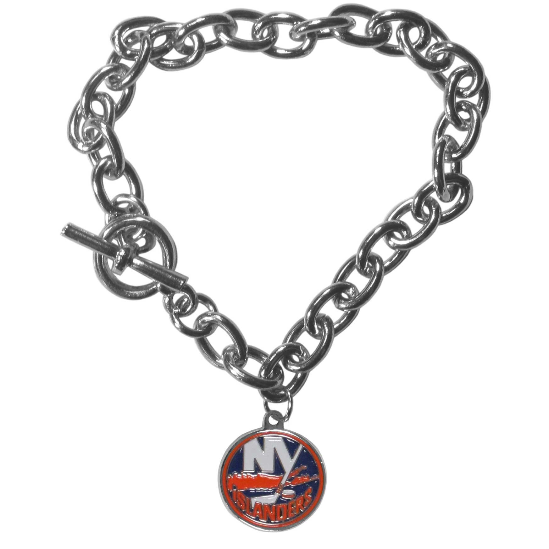 NHL Women's Charm Chain Bracelet - Stylish Hockey Fan Jewelry for Game Day & Casual Wear