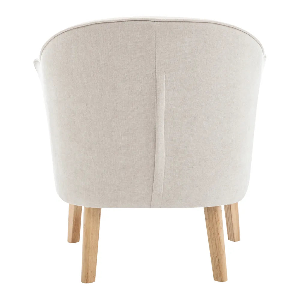 Elsa Occasional Chair - Cream Chenille Upholstered Accent Chair for Living Room, Bedroom, or Office | Comfortable & Stylish Home Decor