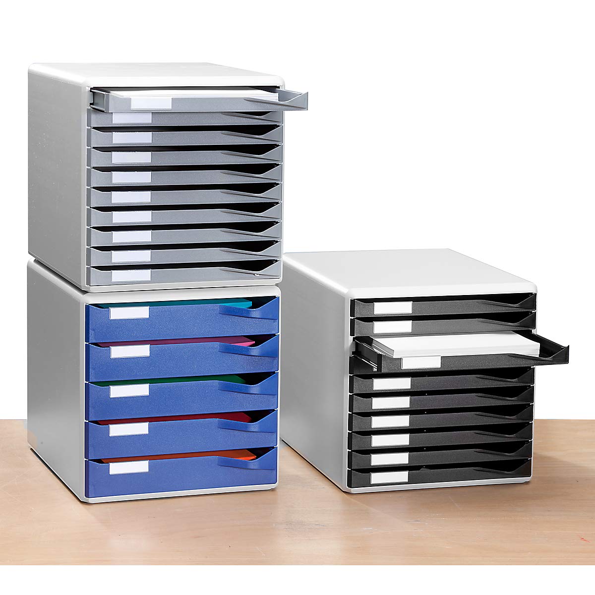 Leitz 5-Drawer A4 File Cabinet - Dark Grey Office Organizer for Documents, Files & Stationery | Perfect for Home Office, School & Workplace Organization