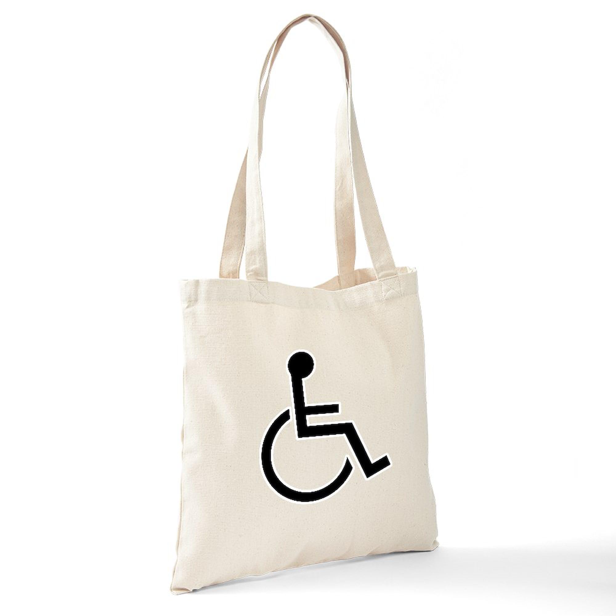Wheel Chair Tote Bag - Natural Canvas Reusable Shopping Bag for Disabled Accessories | Perfect for Groceries, Medical Supplies & Everyday Essentials