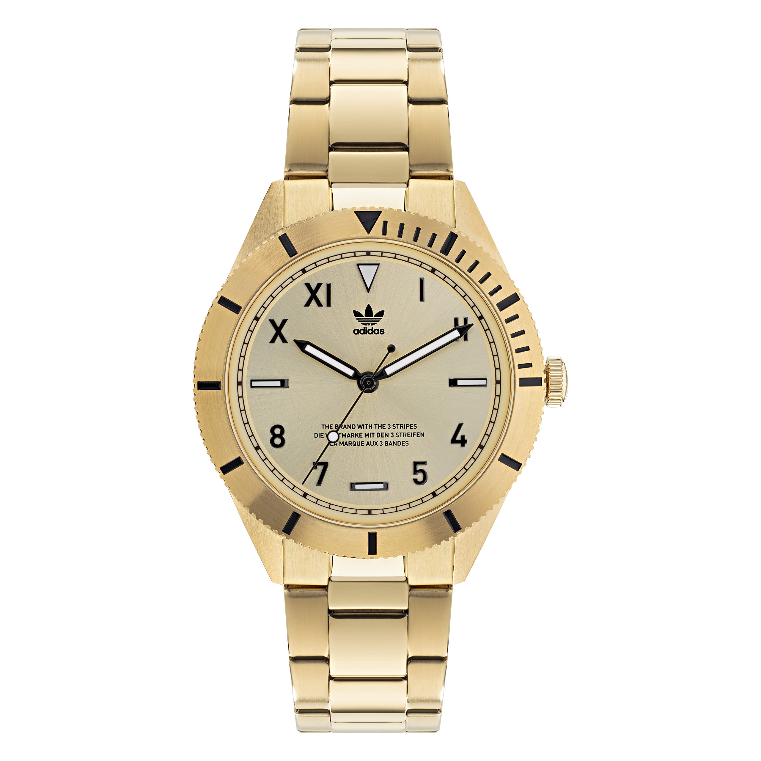 Adidas Stainless Steel Gold-Tone Bracelet Watch for Men & Women - Waterproof Fashion Chronograph (Model AOFH220622I) - Perfect for Casual Wear, Office & Special Occasions