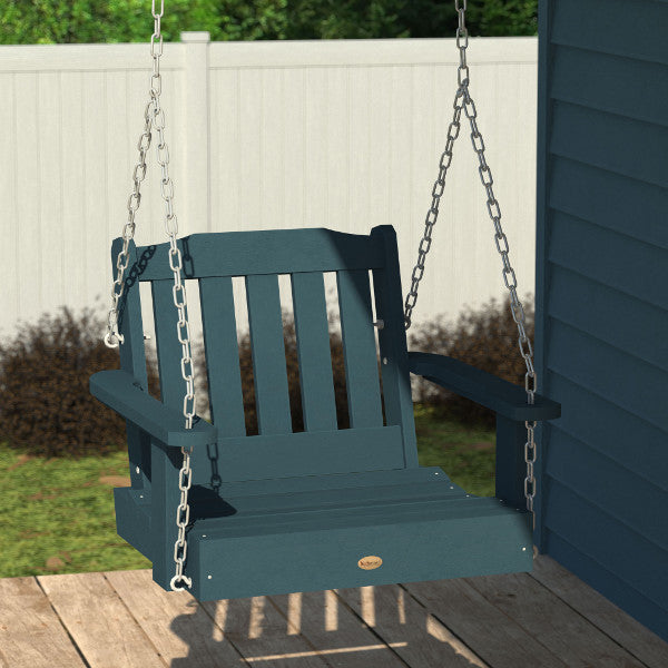 Lehigh Single Seat Swing - Outdoor Porch Swing for Patio, Garden, Backyard - Comfortable Hanging Chair with Durable Steel Frame - Perfect for Relaxing, Lounging & Enjoying Nature