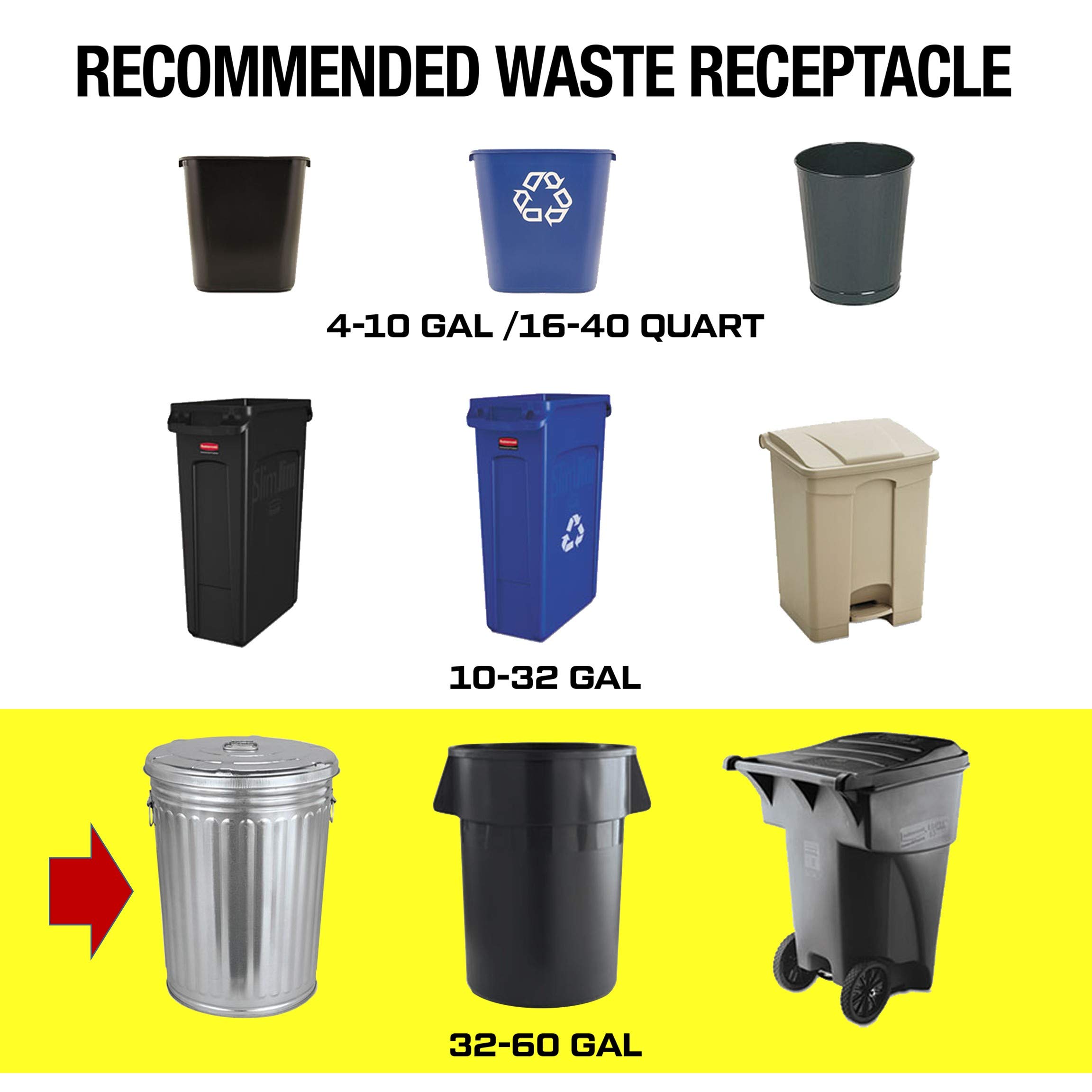 38” X 58” Clear Trash Can Liners (100 Count) - 55-60 Gallon Heavy Duty Garbage Bags, 1.8 Mil Thick for Home, Office, Bathroom, Hospital, Hotel & Gym Use - Indoor/Outdoor Waste Disposal Solution