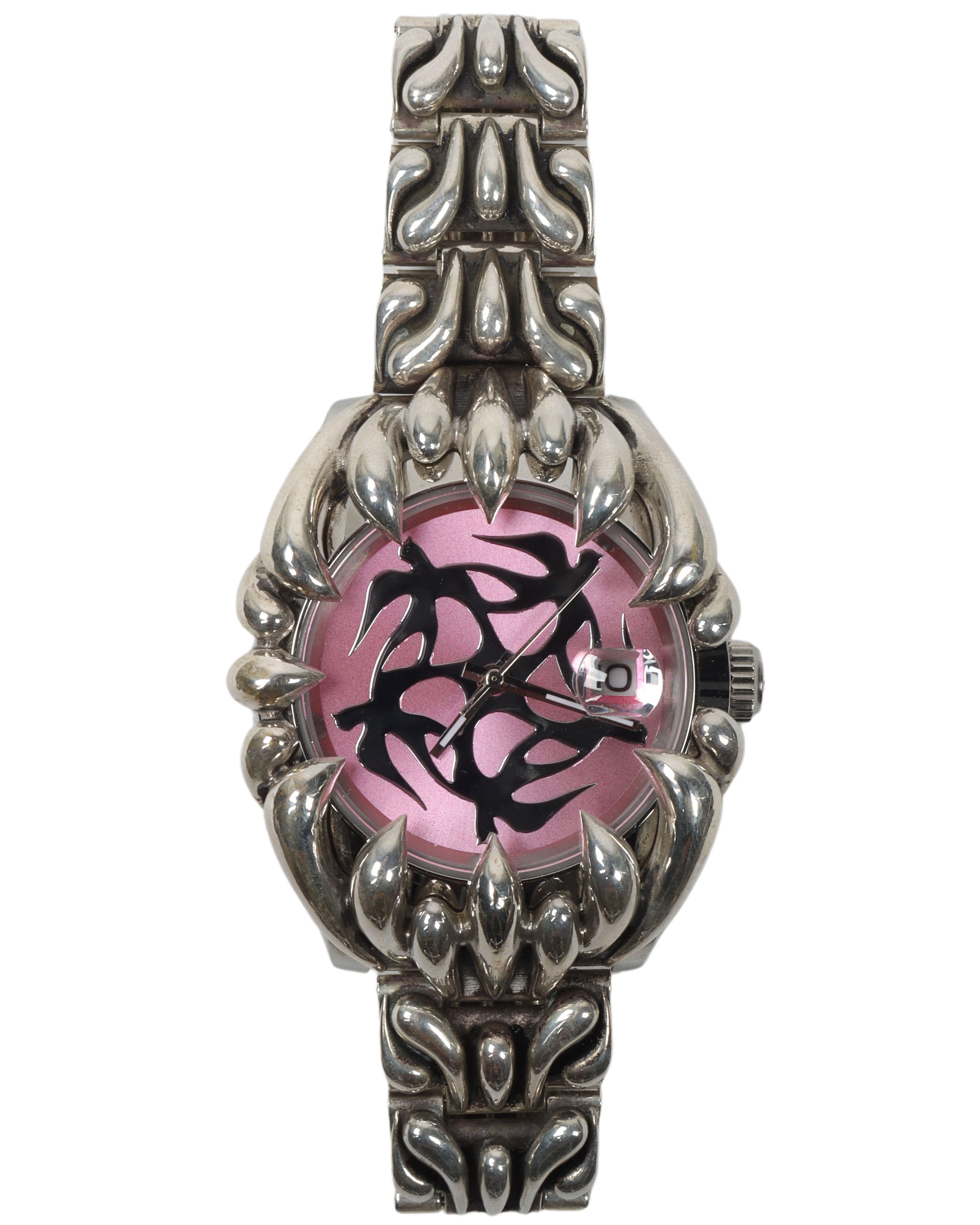Silver Dove Pink Face Watch - Elegant Women's Wristwatch with Rose Gold Accents | Perfect for Everyday Wear, Office, and Special Occasions