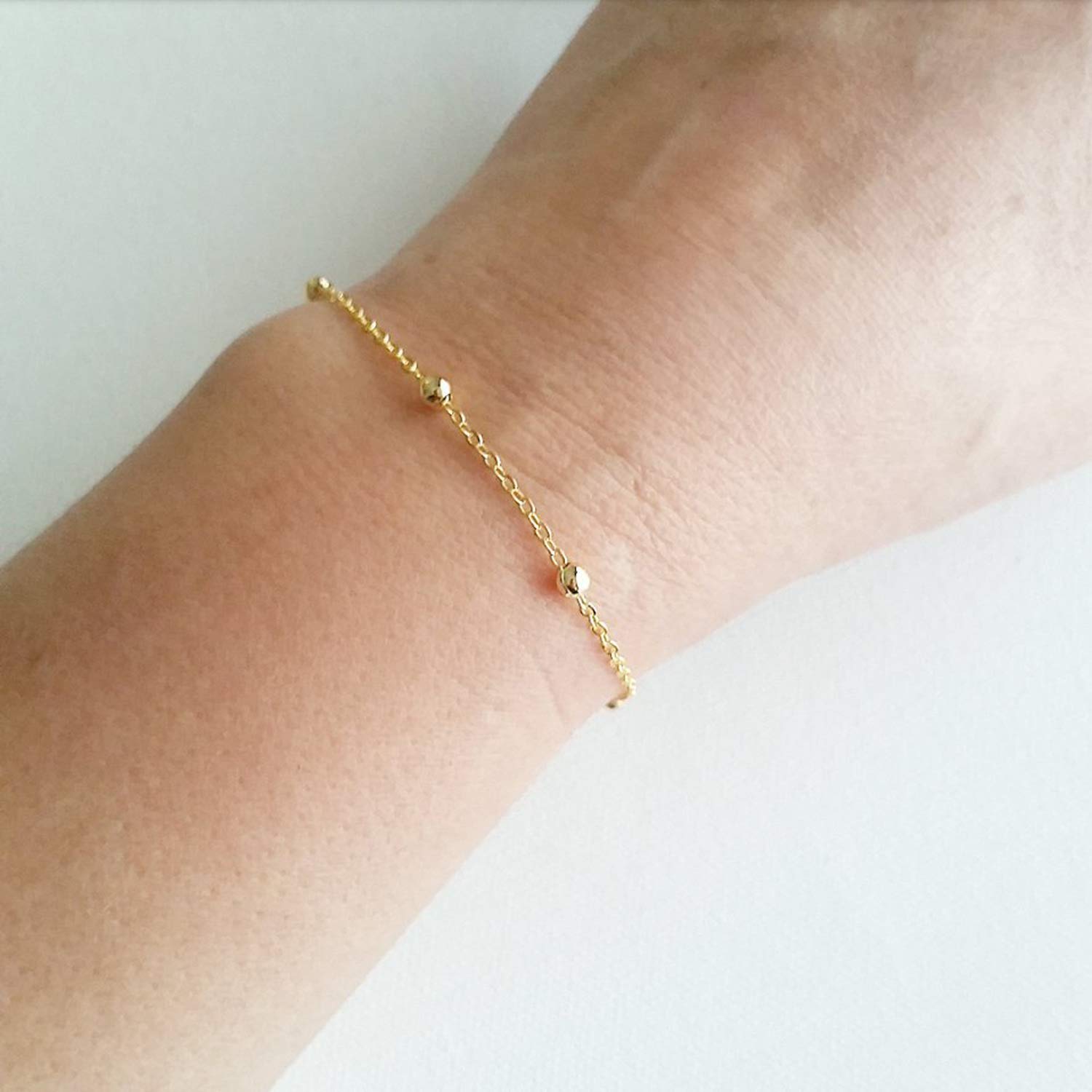 Elegant Women's Gold Chain Bracelet Set - Dainty Layered Beaded Turquoise Bracelet with Crystal, Heart, Karma & Pearl Charms - Perfect for Daily Wear, Gifts & Special Occasions