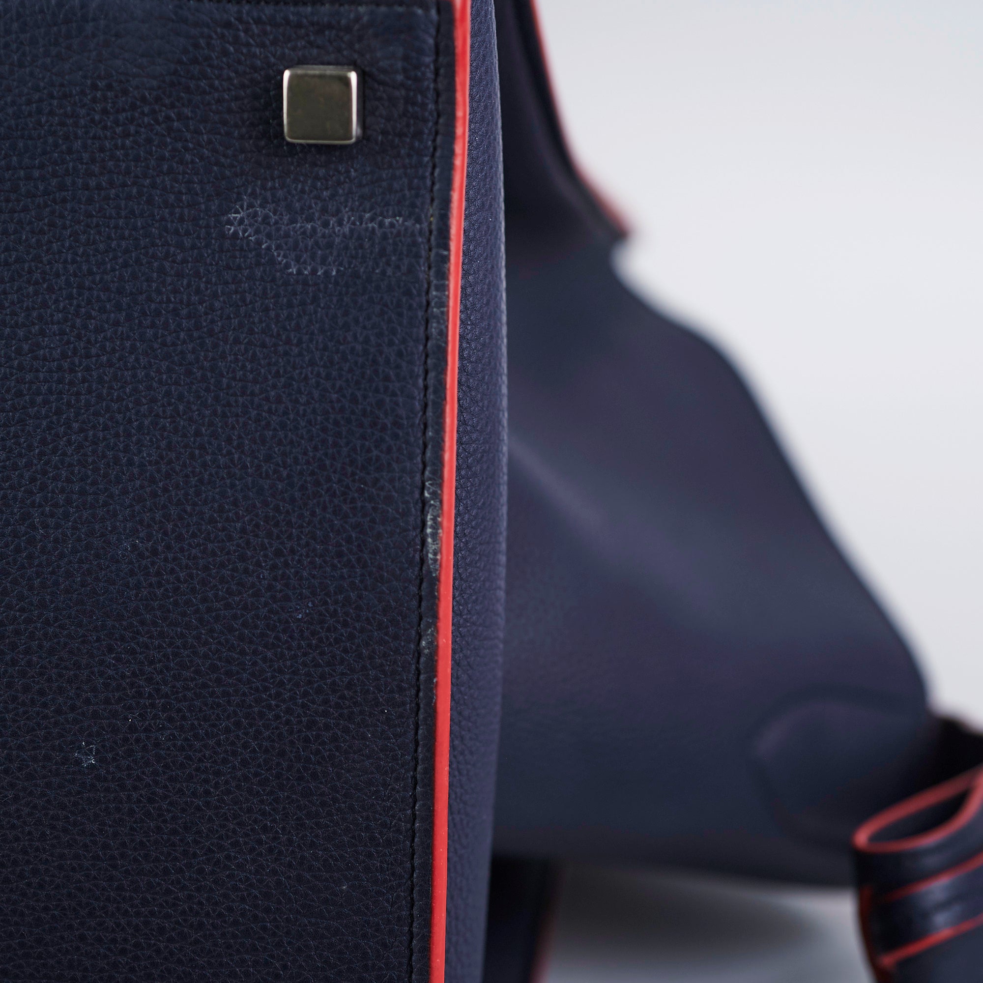 Celine Medium Trapeze Navy Blue Leather Tote Bag for Women | Luxury Designer Handbag for Work, Travel & Everyday Use