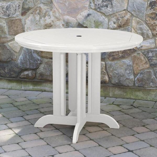 Lehigh 5-Piece Round Counter Height Recycled Plastic Outdoor Dining Set - Patio, Deck, Garden, or Backyard Furniture for Casual Entertaining
