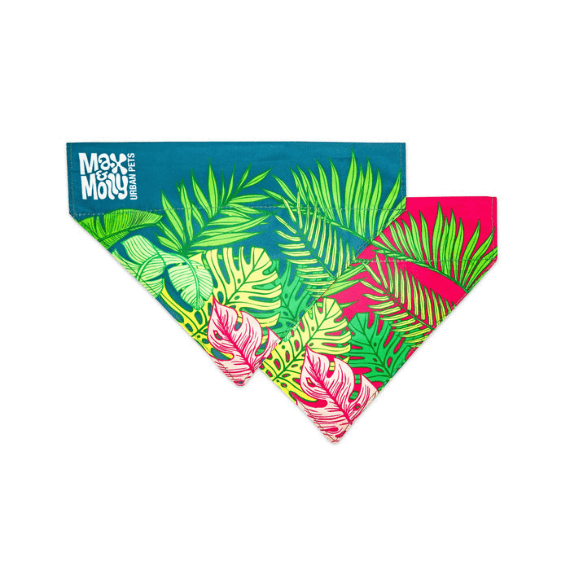 Reversible Tropical Dog Bandana - Cute & Durable Pet Bandana for Small Medium Large Dogs - Perfect for Beach, Park & Outdoor Adventures
