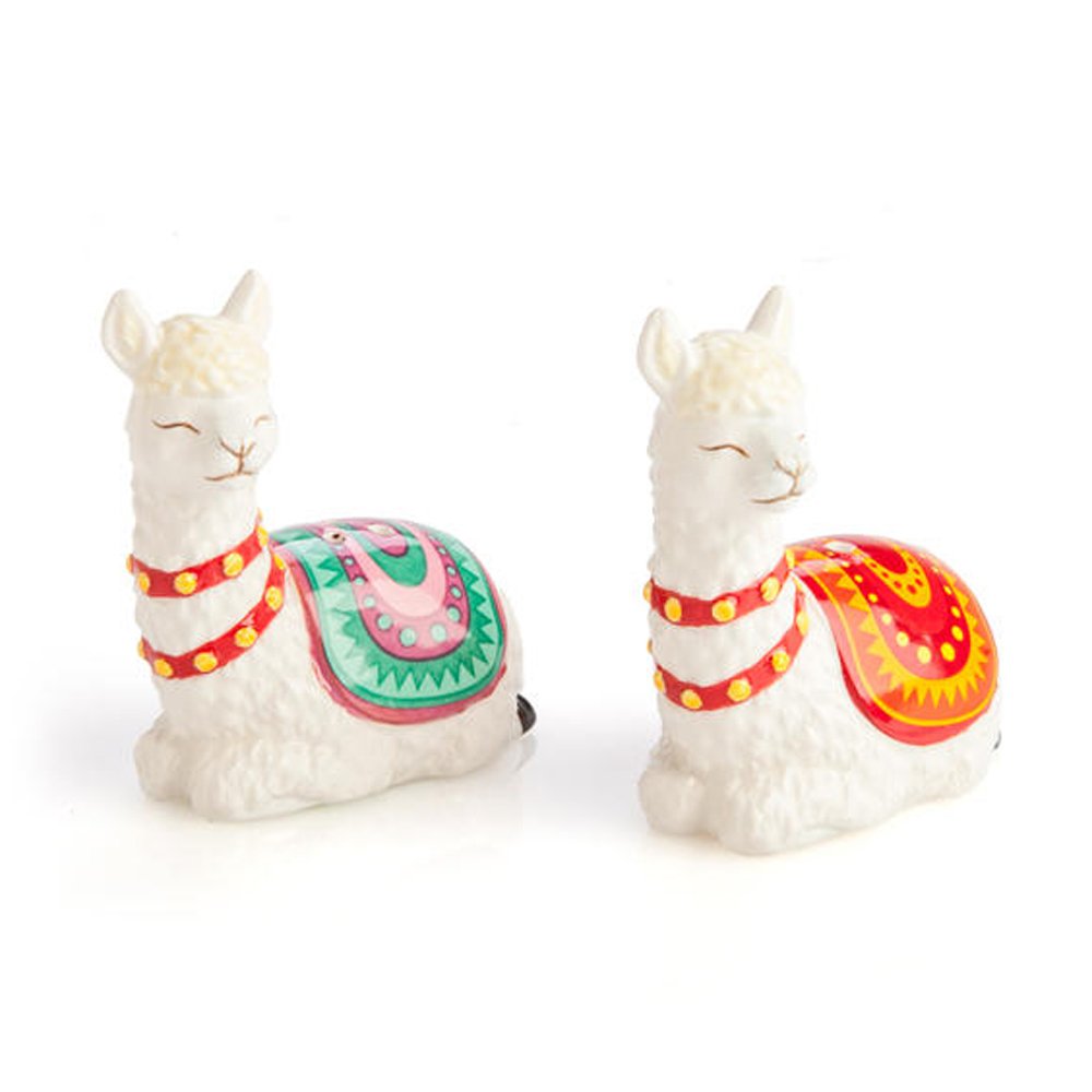 Premium Alpaca Salt and Pepper Shaker Set - Elegant Ceramic Spice Grinders for Kitchen, Dining Table & Gift Giving
