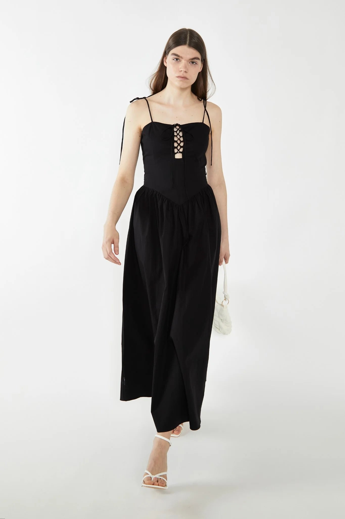 Elegant Black Lace-Up Dress for Women - Formal Evening Gown & Party Cocktail Dress | Perfect for Weddings, Prom, Date Night & Special Occasions