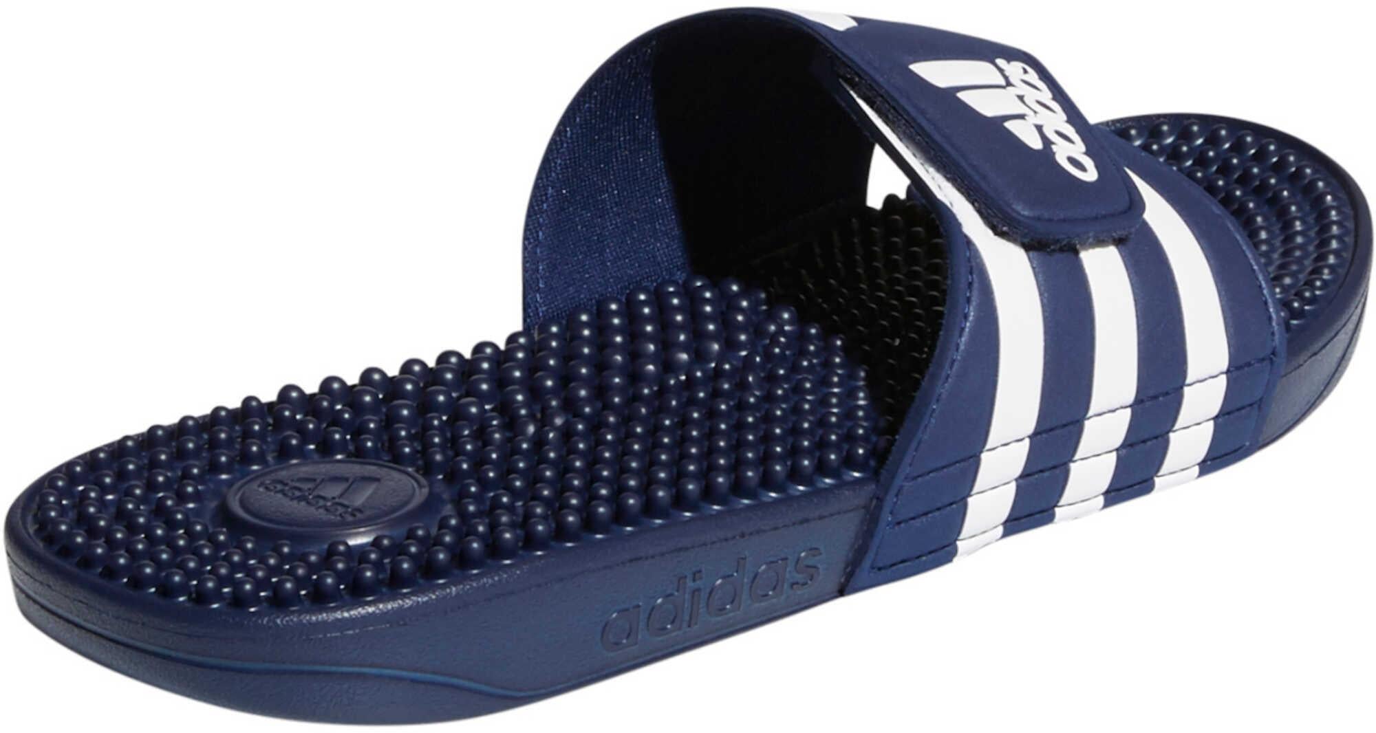 Adidas Adissage Men's Comfort Slides - Lightweight & Breathable Sandals for Walking, Gym, Pool & Beach - Black/White