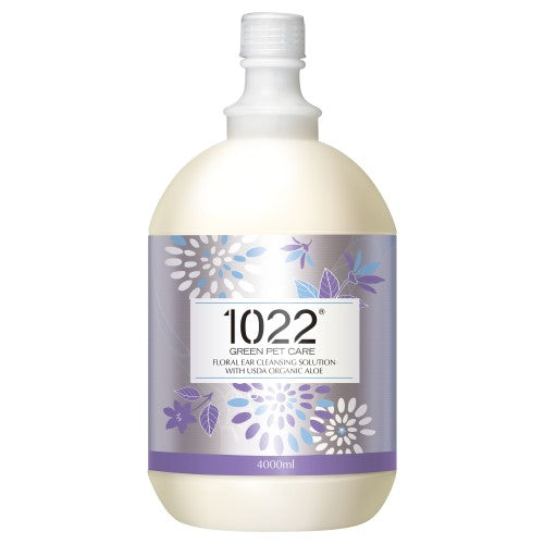 1022 Green Pet Care Floral Ear Cleansing Solution for Dogs & Cats | Gentle Pet Ear Cleaner with Natural Ingredients | Perfect for Regular Ear Hygiene & Odor Control