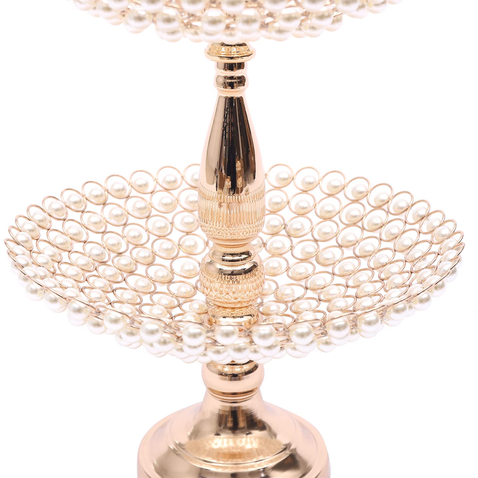 Premium Metal Cake Stand Set - Elegant Cupcake Holder & Dessert Display Tray with Crystal Accents for Weddings, Birthdays, Baby Showers | 8-Piece Party Serving Platter for Home Decor & Celebration Events