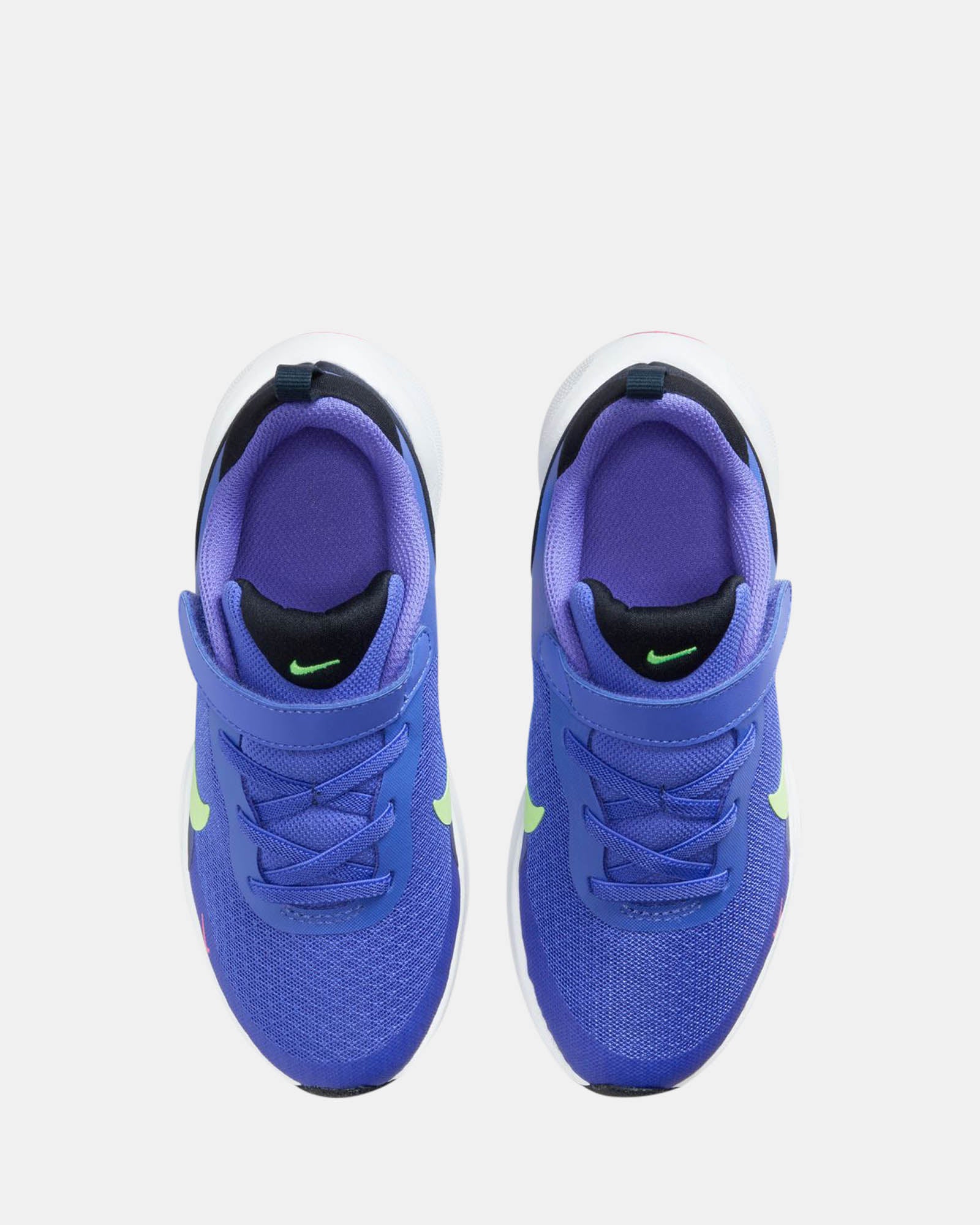 Revolution 7 Preschool Sneakers - Ultramarine, Lime Blast & White - Comfortable Kids Shoes for Running, Playground & Daily Activities