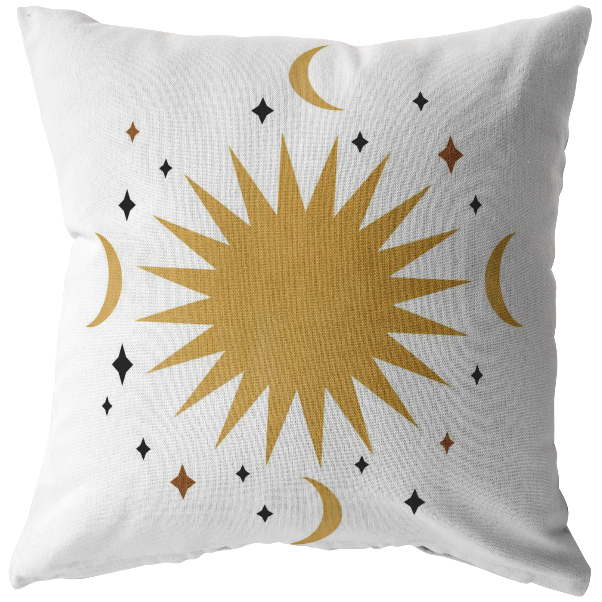 Celestial Moon and Star Accent Pillow - Boho Home Decor Throw Pillow for Living Room, Bedroom, or Nursery - Soft Decorative Cushion for Sofa, Chair, and Bed