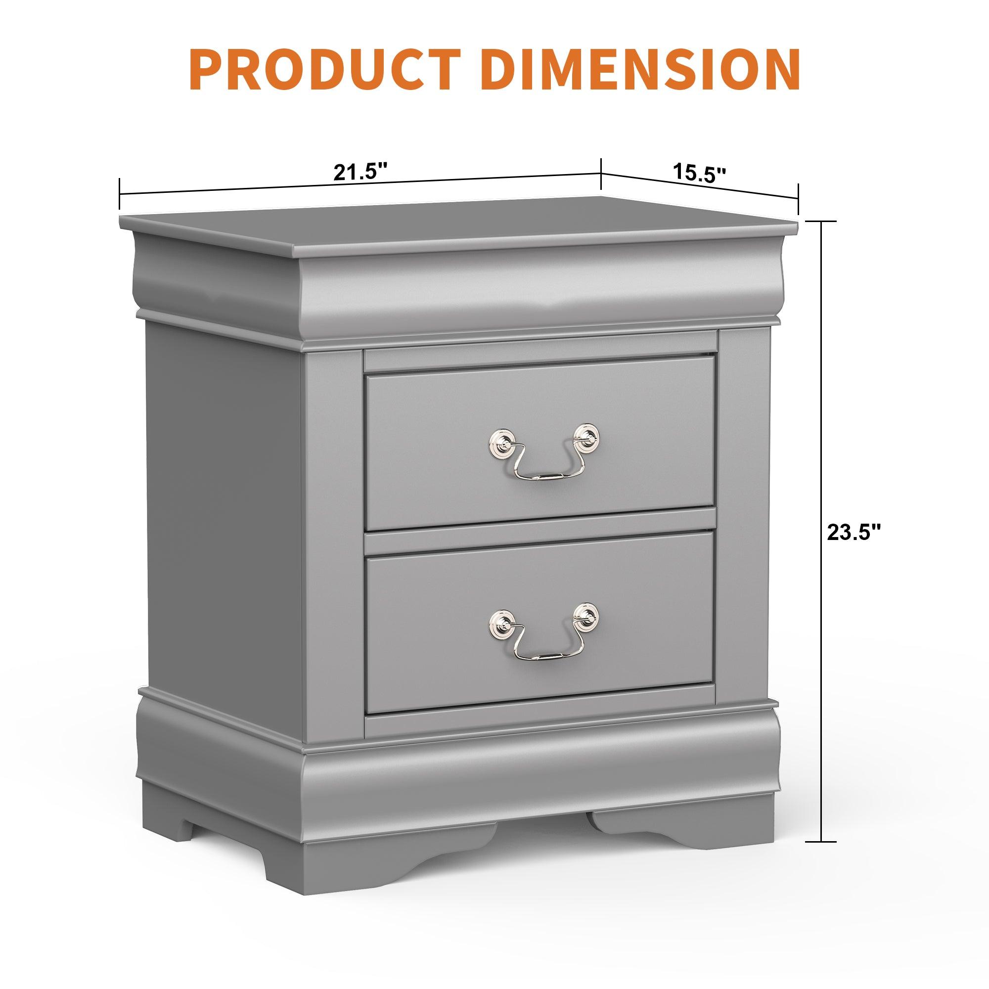 Louis Philippe Night Stand by Furniture of America - Elegant Bedside Table for Bedroom Decor, Storage & Organization