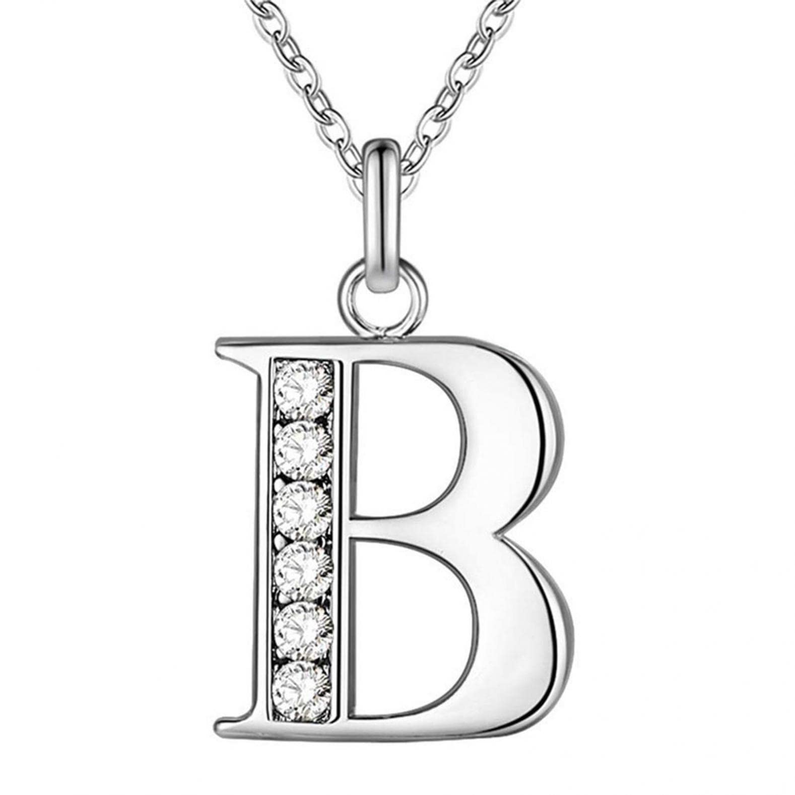 Personalized Initial Necklace for Women - 26 Letter Diamond Pendant Necklace, Elegant Fashion Jewelry Gift for Girlfriend, Wife, or Lover | Perfect for Anniversaries, Birthdays & Romantic Occasions