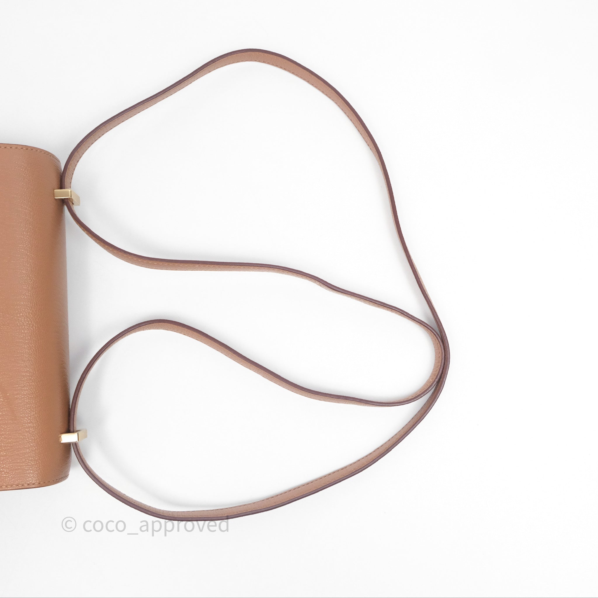 Hermès Constance Mini Bag in Quebracho Chevre Leather with Gold Hardware - Luxury Crossbody Bag for Women, Perfect for Date Night & Special Occasions