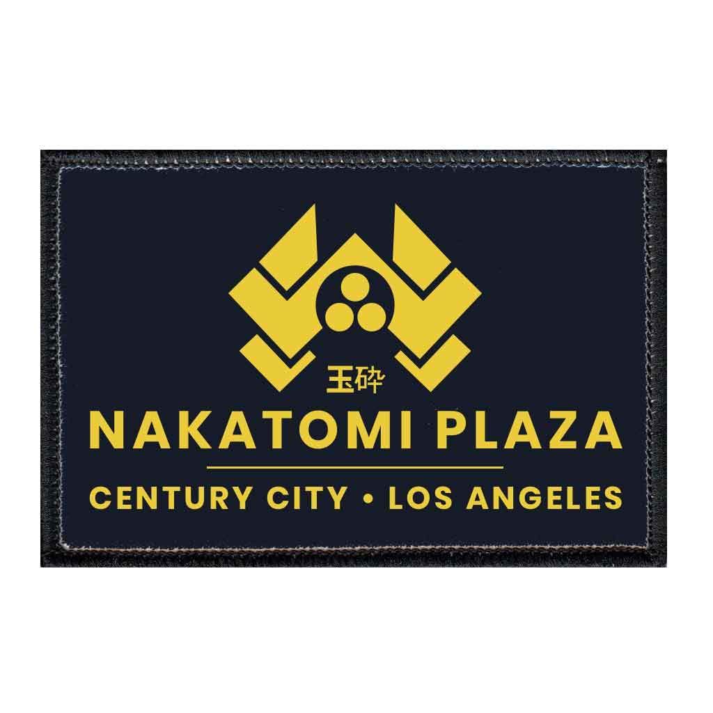 Nakatomi Plaza Black Morale Patch - 2x3 Inch Hook and Loop Backing for Hats, Jackets, Vests & Tactical Gear - Durable Embroidered Badge for Military, Police & Outdoor Enthusiasts