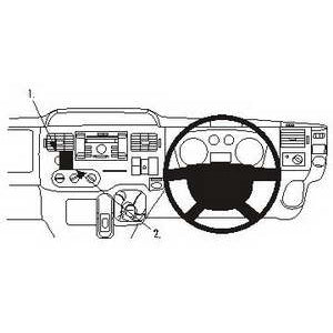 ClicOn No Holes Angled Dash Mount for 2007-2013 Ford Transit - Perfect for GPS, Phone & Dash Cam Installation While Driving