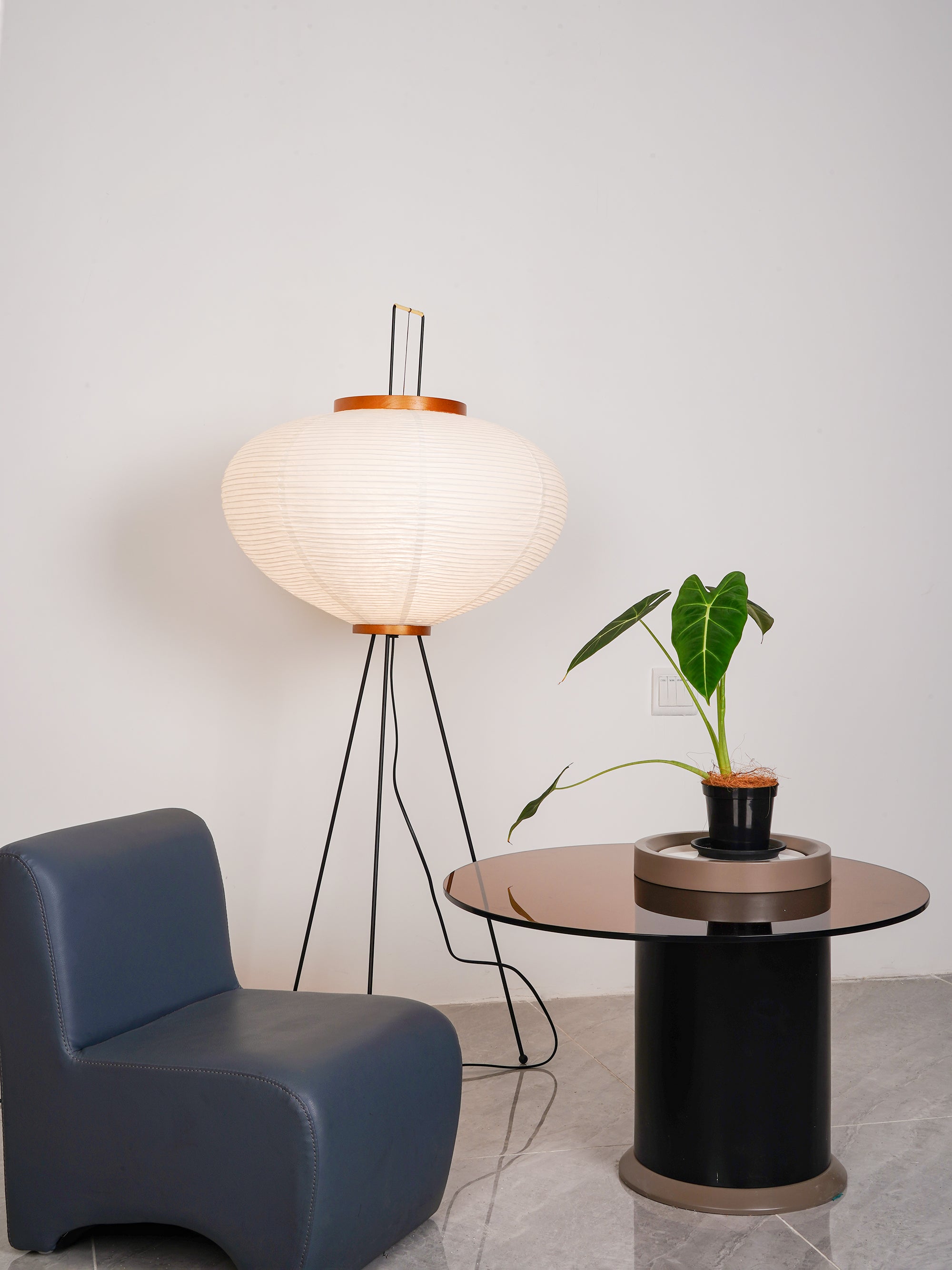 Akari Floor Lamp - Modern Japanese Paper Light for Living Room, Bedroom & Office - Soft Ambient Lighting for Relaxation & Decor
