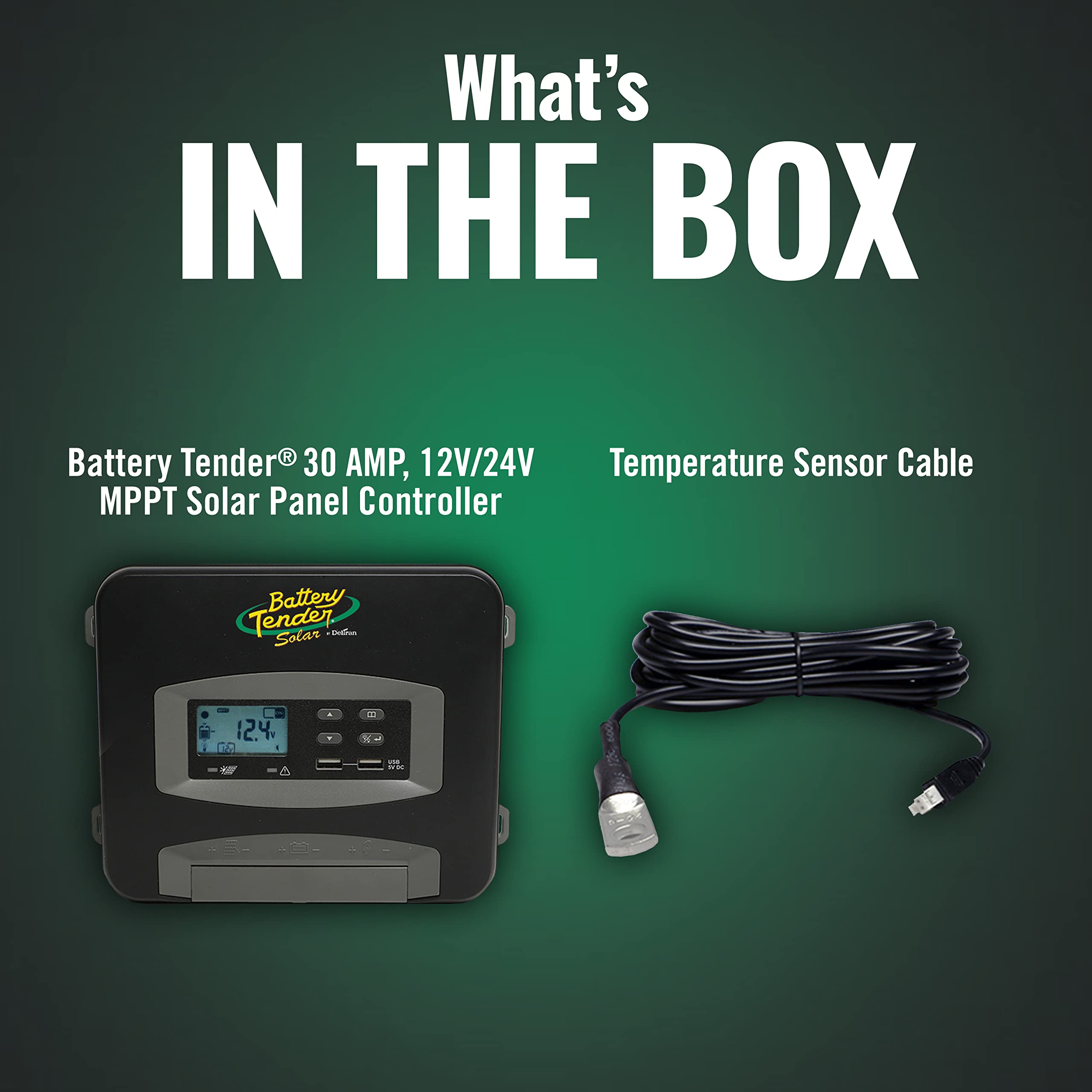 30 AMP MPPT Solar Charge Controller with LCD Screen - 12V/24V Battery Charger for Lead Acid, AGM, Gel & Lithium Batteries - Ideal for RVs, Boats, Off-Grid Solar Systems & Home Backup Power