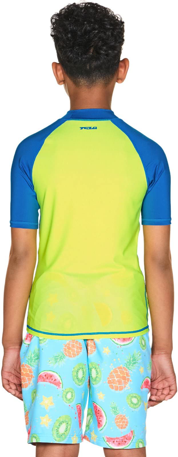TSLA UPF 50+ Kids Rash Guard Short Sleeve UV Protection Swim Shirt - Youth Sun Protective Swimwear for Surfing, Swimming & Beach Activities