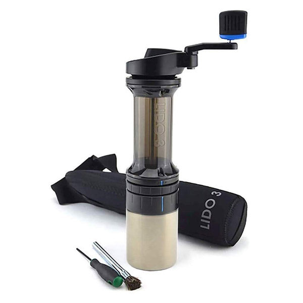 Premium Lido 3 Manual Coffee Grinder - Adjustable Burr Mill for Espresso, French Press & Pour Over - Perfect for Home Brewing, Camping & Travel