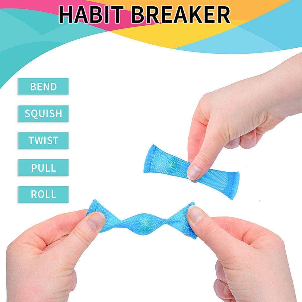 12Pcs Sensory Stress Relief Toys for Kids & Adults - Autism Fidget Toys, ADHD Anxiety Relief, Squeeze Ball, Flippy Chain, Soybean Stress Toys, Twisting Toys - Perfect for Classroom, Office & Travel