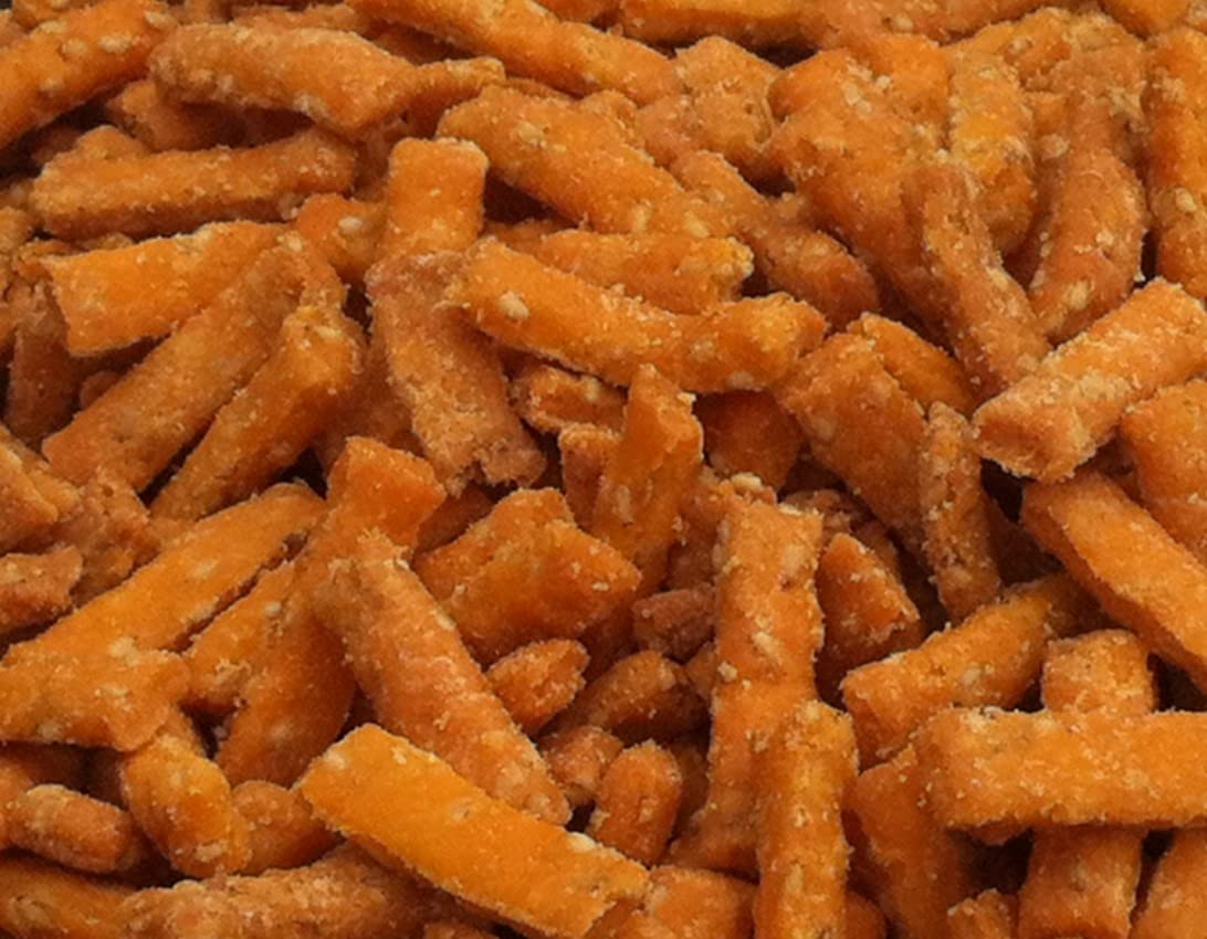 Golden Flavor Cheddar Sesame Sticks - 12oz Bags (12 Pack) - Crunchy Cheese Snacks for Parties, School Lunches & On-the-Go Snacking