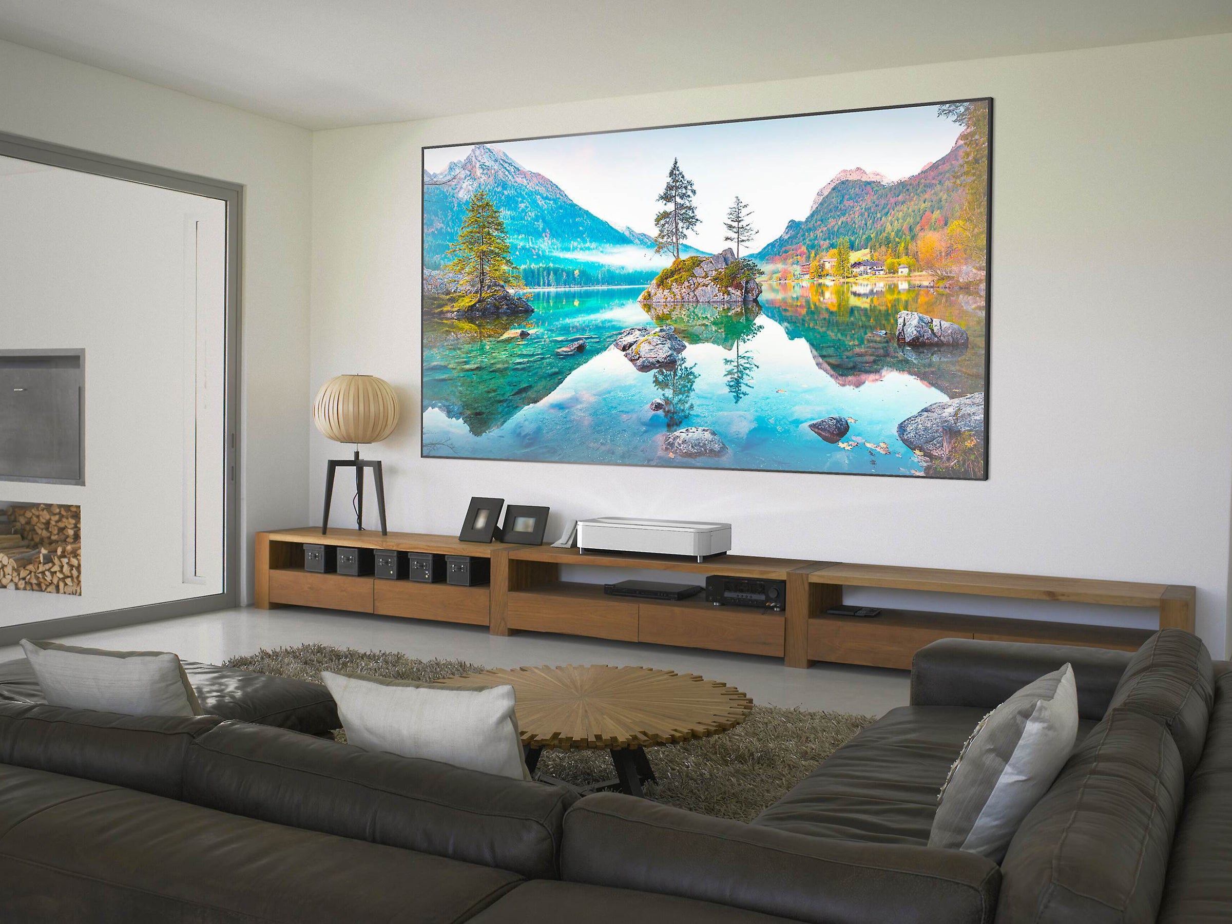Epson EpiqVision Ultra LS800 4K Laser Projector - Ultra Short Throw, 4000 Lumens, Smart Streaming, HDR10 | Home Theater, Gaming, Outdoor Movie Nights