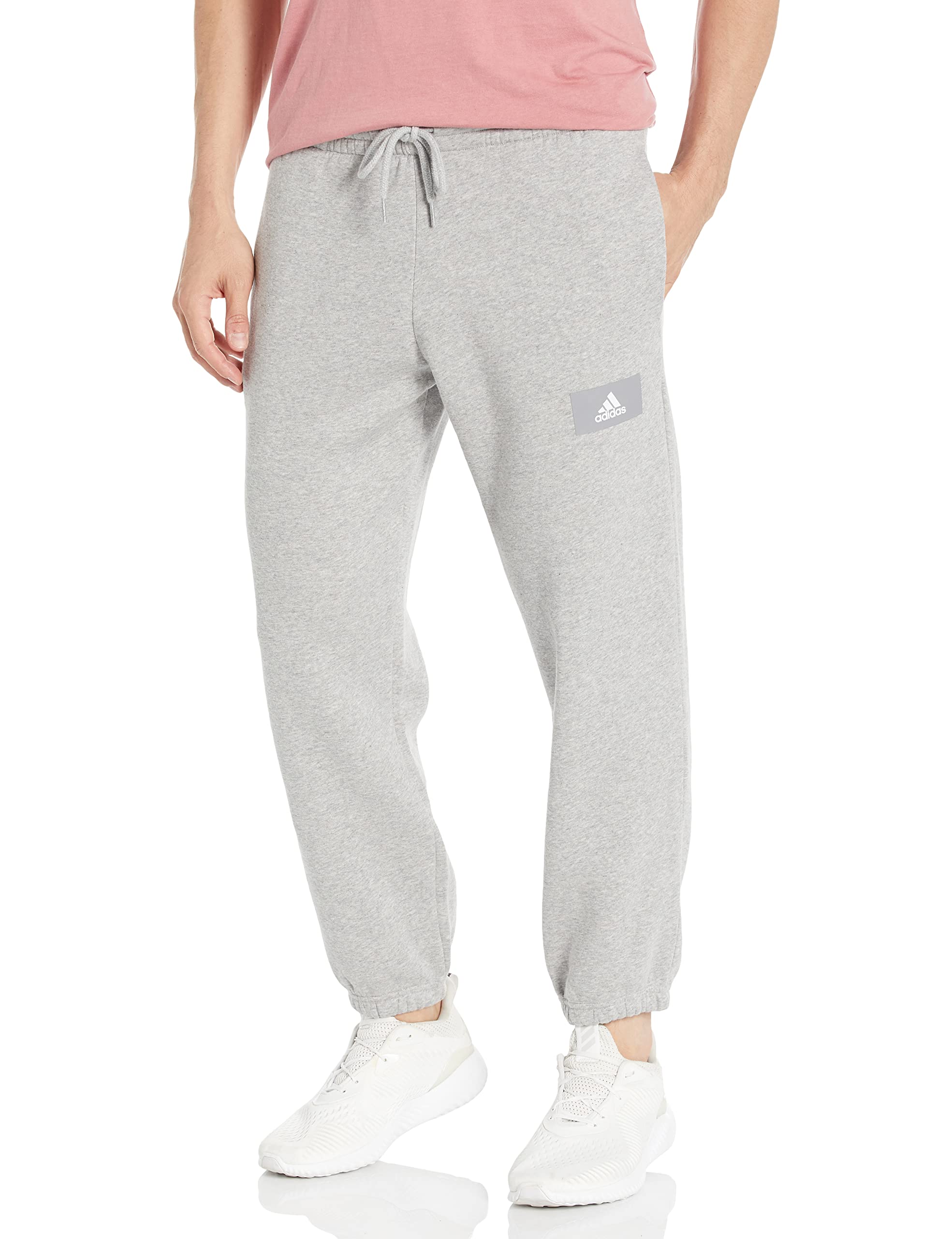 Adidas Men's Essentials Feelvivid Cotton Fleece Straight Leg Sweatpants - Comfortable Casual Joggers for Lounge, Gym & Everyday Wear