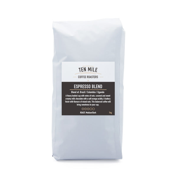 Premium Espresso Blend Coffee Beans - Ten Mile Roasters - Rich & Bold Flavor for Espresso Machines & French Press - Perfect for Home Brewing & Gifting