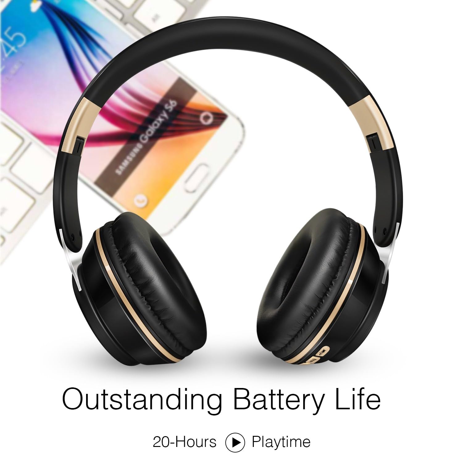 RAT TAIL Bluetooth Headset - Wireless Over-Ear Headphones with Microphone, Foldable Design, Soft Earmuffs, SD/TF Card Slot & FM Radio, 20H Playtime - Perfect for Music, Gaming, Gym, Travel & Online Chat (Classical Black) - Ideal for Commuting, Workouts & Virtual Meetings
