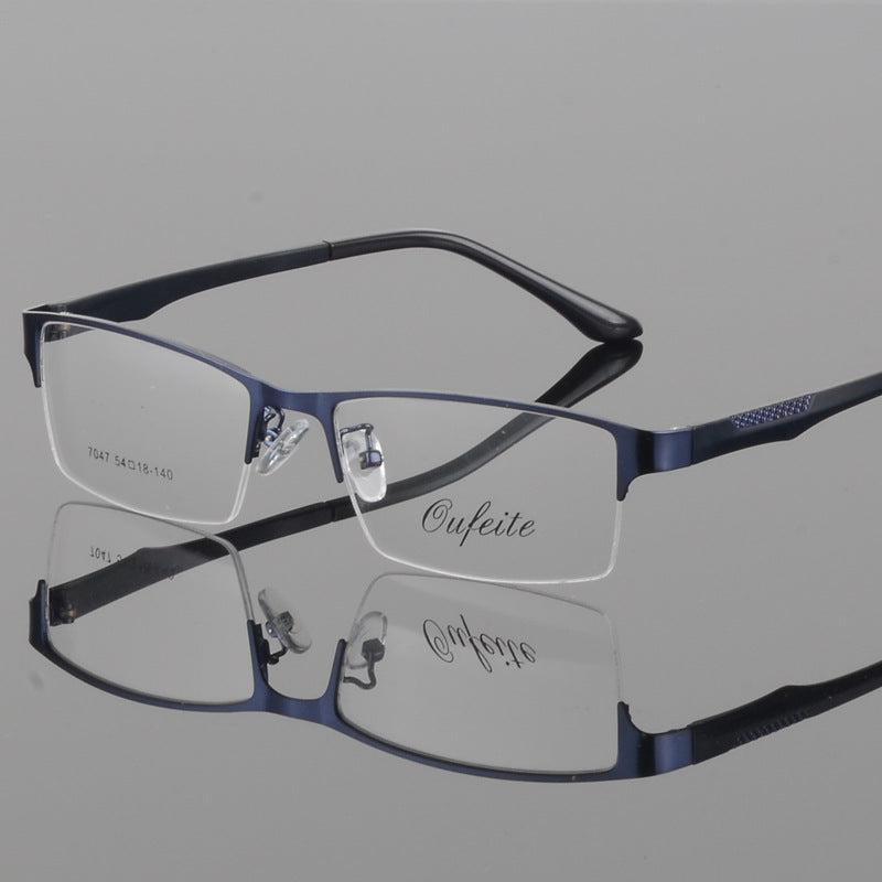 Bclear Men's Eyeglasses - Lightweight TR90 Alloy Semi-Rimless Frame S7047 | Durable & Stylish Eyewear for Work, Driving & Everyday Use