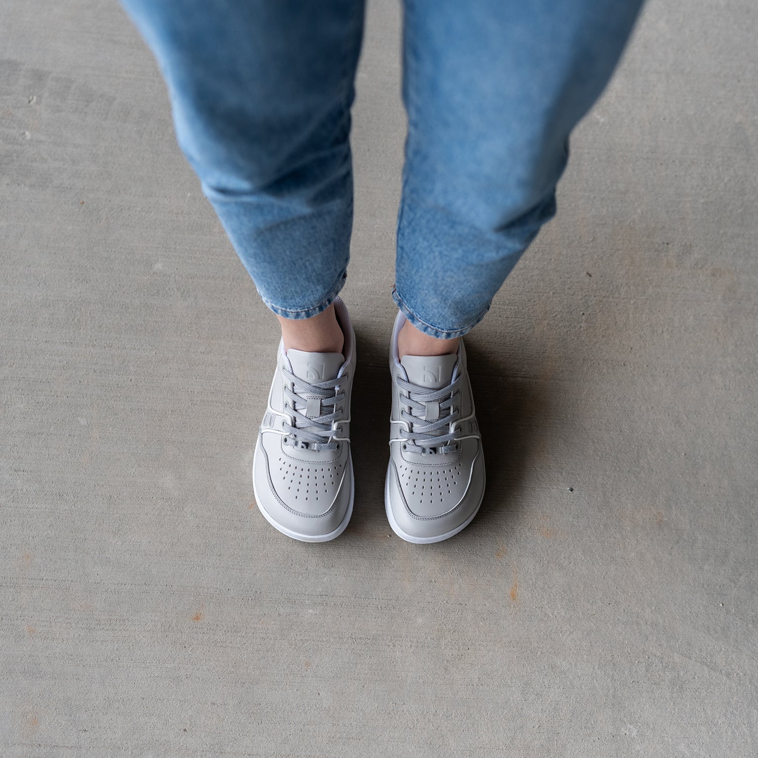 Barebarics Arise Barefoot Sneakers for Women & Men - Light Grey Minimalist Shoes for Running, Walking & Gym Workouts